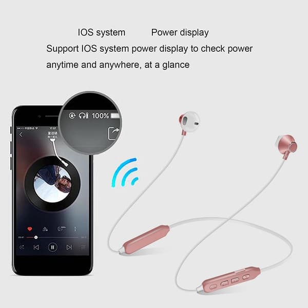 Bluetooth-hörlurar sport i örat, Bluetooth 5.0 vit