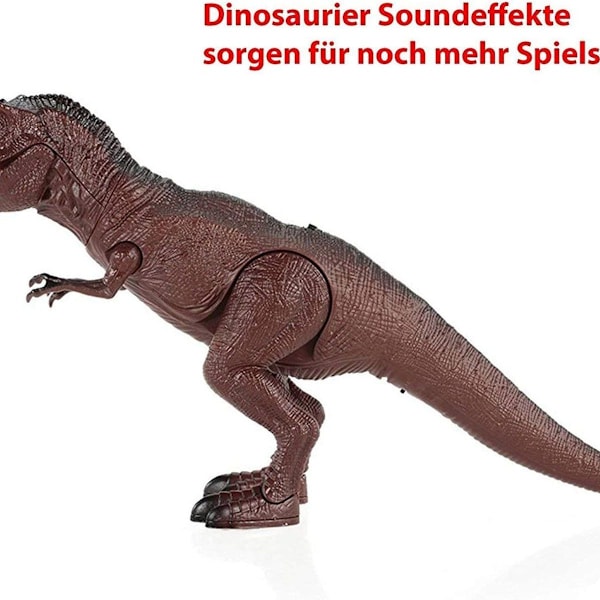 Kauko-ohjattava T-Rex Dino Dinosaurus Tyrannosaurus lapsille, jossa ääni ja kävely KLB