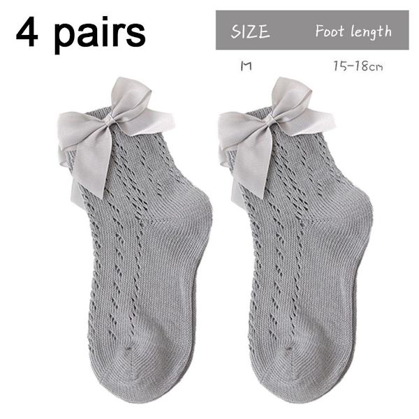 Mesh andas strumpor, baby flickor ankelstrumpor rosett M KLB