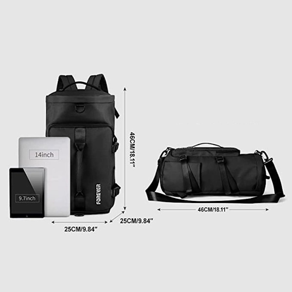 Stor reiserucksack for kvinner, håndbagasjerucksack, tursekk,