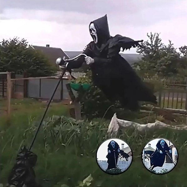 2023-Halloween Ghostface Scream Scarecrow Puutarhakoriste