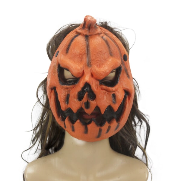 Pumpamask Halloween presenter Skrämmande dekorationer för vuxna Skrämmande kostymer Skrämmande Skräck Huvudmasker 23*20cm