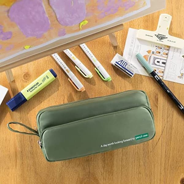 Høj kapacitet blyantpose 2 rum Pen Bag Form3 KLB