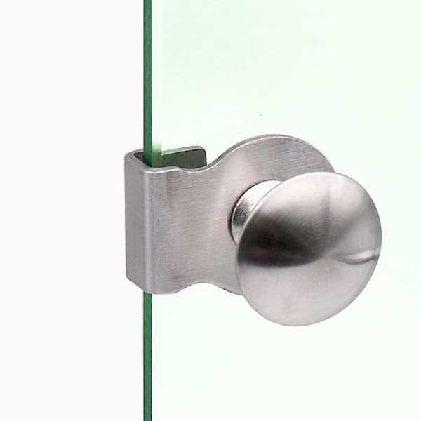 Sett med 4 glassdørknotter, rustfritt stål