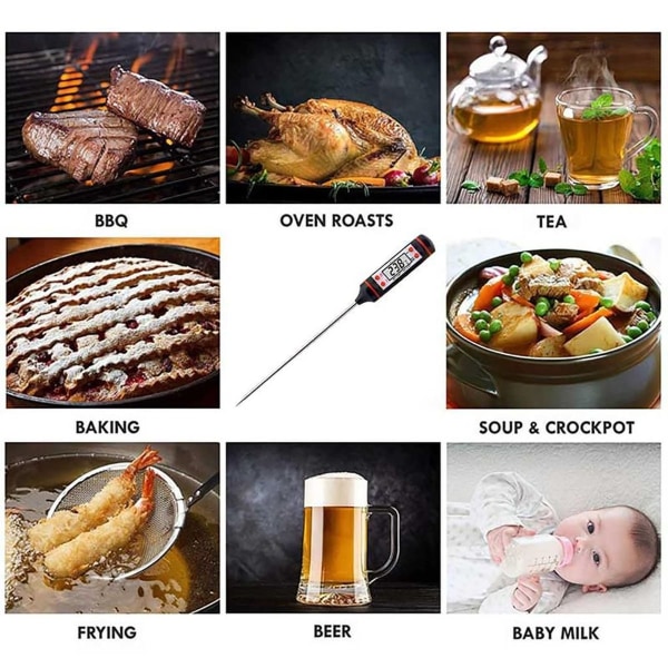 LCD-kötttermometer: exakt temperaturmätare för matlagning KLB