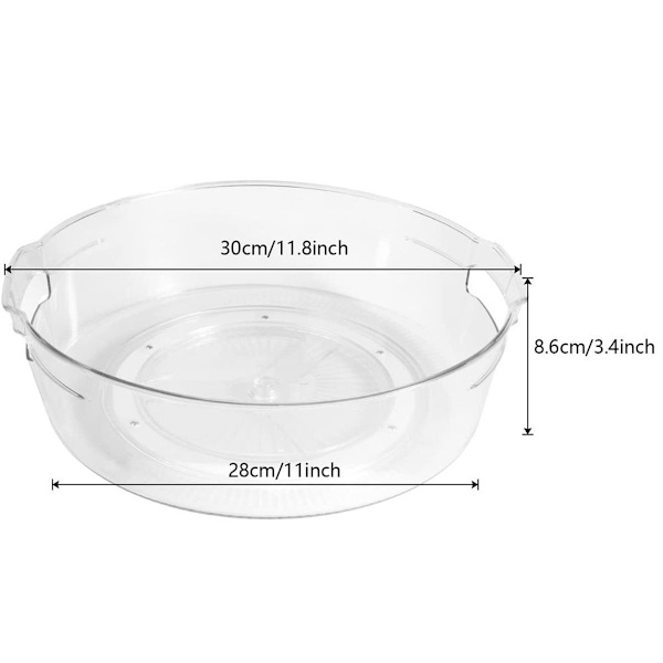 Sæt med 2 drejeskiver Lazy Susan drejeskivearrangør 24 cm og 28 cm KLB