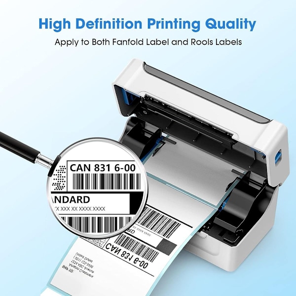 Etiketprinter, 4x6 skrivebords etiket stregkodeprinter med