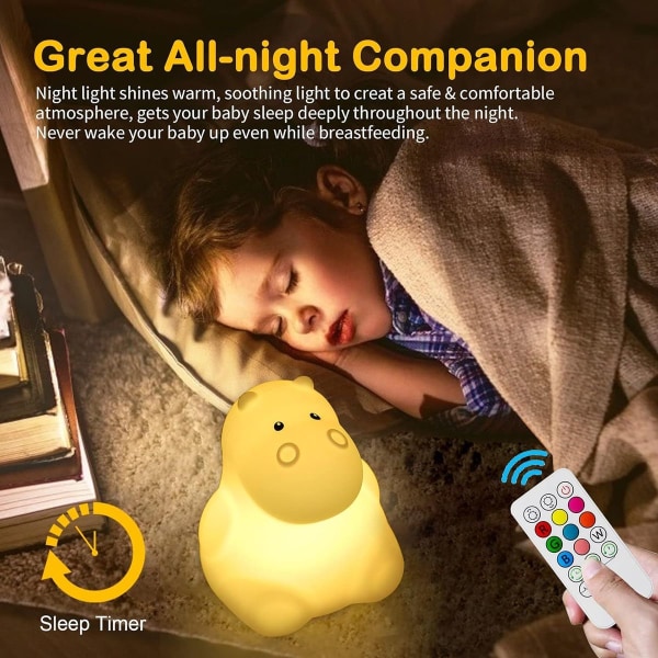 Nattlampa för barn Mjuk silikonlampa Sänglampa 9 färger KLB