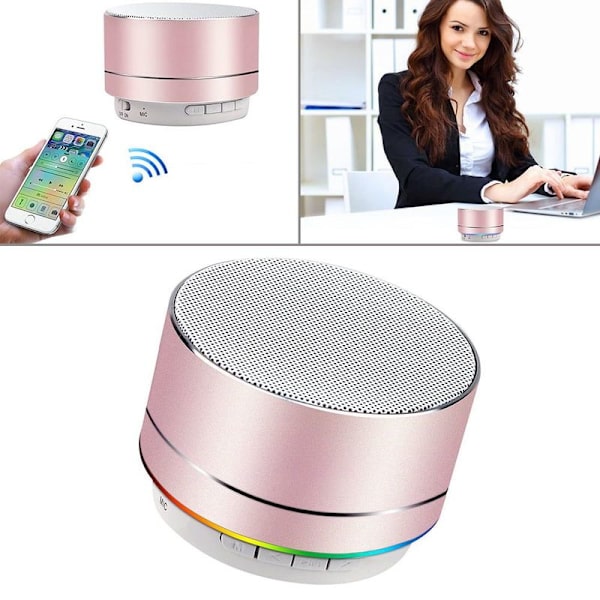 Mini pieni kannettava langaton Bluetooth-kaiutin LED-valolla