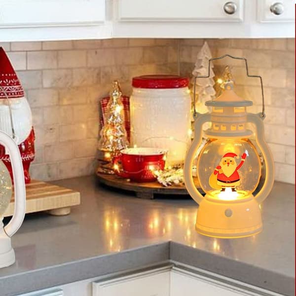 Julelykt med vannglitterscene, hjemmedekorasjon KLB