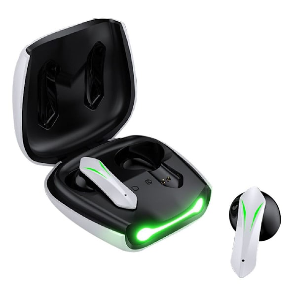 Bluetooth 5.2-hörlurar, inbyggd mikrofon, Bluetooth vit