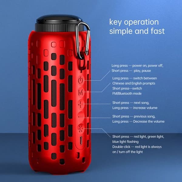 Utendørs Bluetooth-hodetelefoner Trådløs Bluetooth Rød