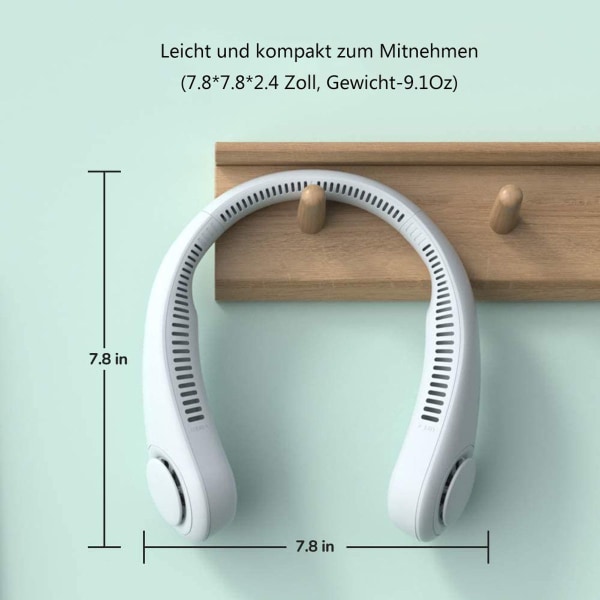 Kannettava kaulatuuletin 4000 mAh Mini USB tuuletin KLB