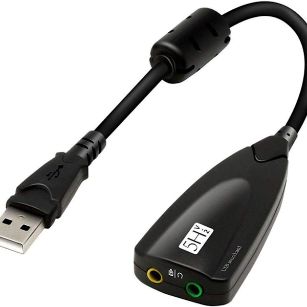 Extern USB-ljudkort för dator USB-ljudstereoadapter för extern