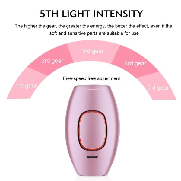 IPL hair removal device - permanent, painless use for the whole body, pink KLB