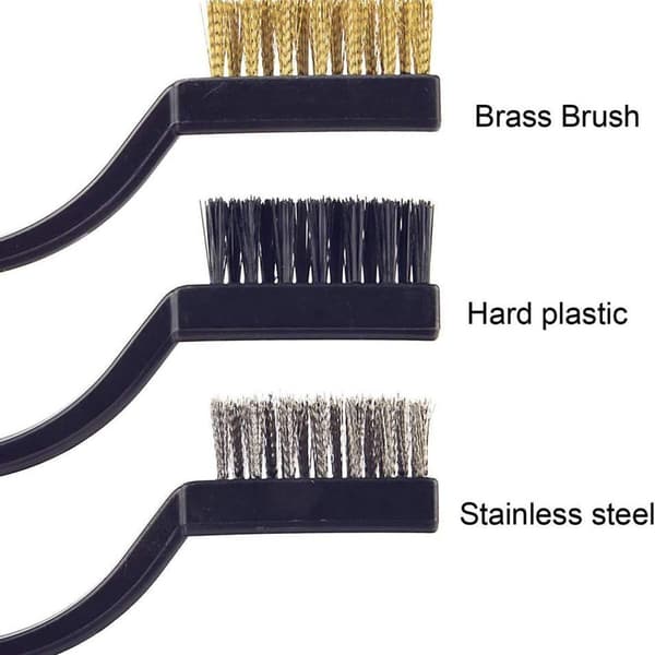 18-delad minitrådborste set (rostfritt stål + mässing + nylon), KLB