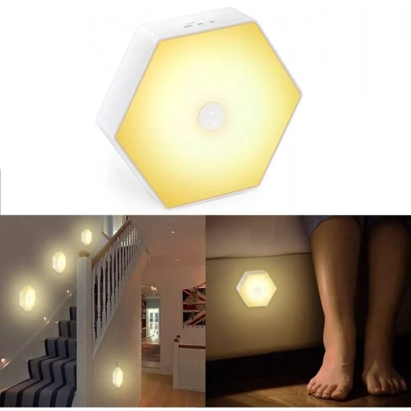 Pir Infraröd Rörelse Dekorativ LED-lampa, Intelligent Induktionsljus, Idealisk för Sovrum, Garderob, Trappor, Barns Rum KLB
