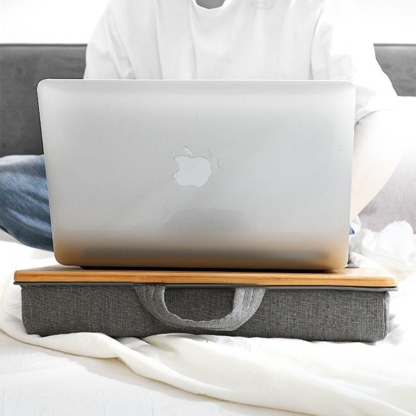 Bärbart skrivbord med kudde Passar 15,6" bärbara datorer med Griptape och Au