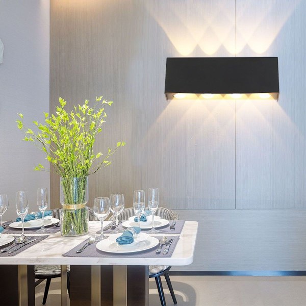 6W enkel rektangulær aluminium LED vegglampe for KLB