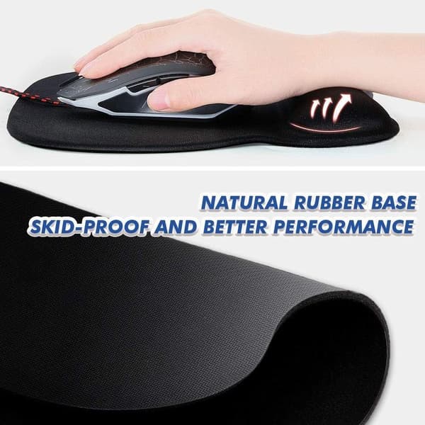Ergonomisk musematte med håndleddsstøtte, førsteklasses memory foam 2