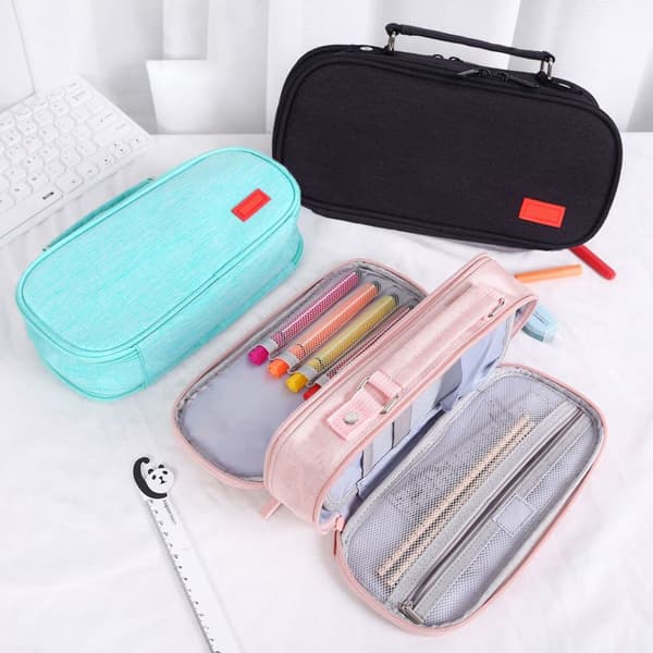 Fack Art Pouch Organizer Stationery Kosmetiska väskor Svart KLB