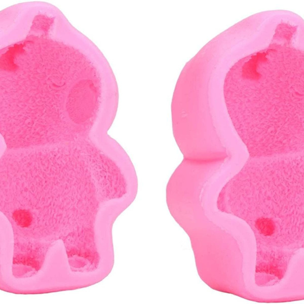 2-pak Teddy Bear Silikonform Kakepynt