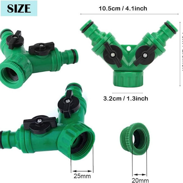 Way Garden Hose Splitter Splitter Adapter KLB