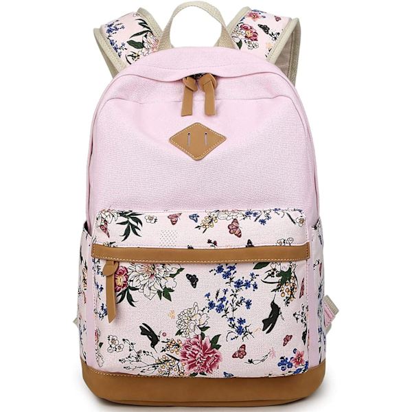 Reppu Koulu Reppu College High School Matkareppu Koululaukku Teini Tytöt Koululaukku Käsilaukku Lompakko Lähettilaukku (Pinkki)