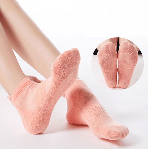 Yoga Socks for Women Non Slip with Grips Ideal for Pilates Pink KLB