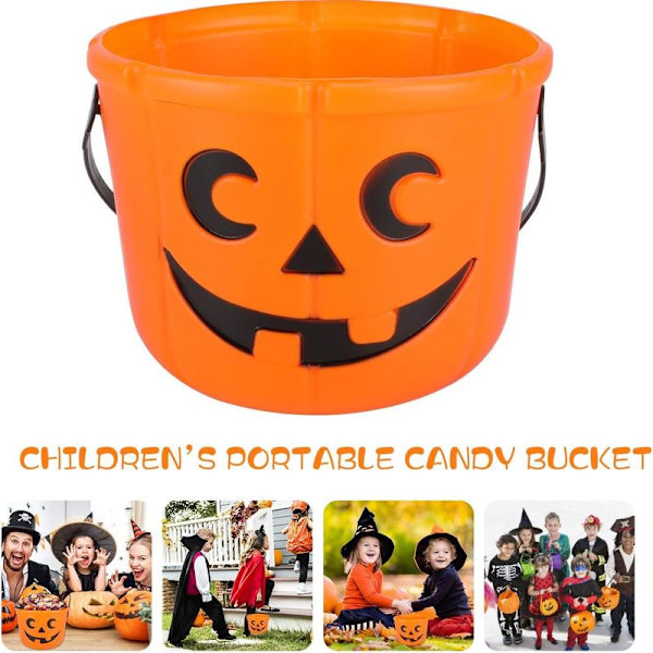 Halloween Gresskarbøtter for Trick or Treating Candy Buckets for Collecting Sweets
