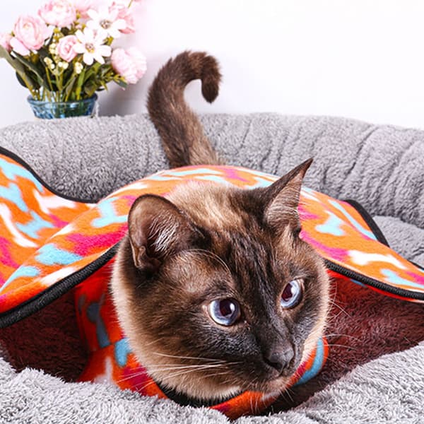 2 stk. Bløde hundetæpper til kæledyr, mellemstore, bløde, fluffy katte XL (23,62x16,92) KLB