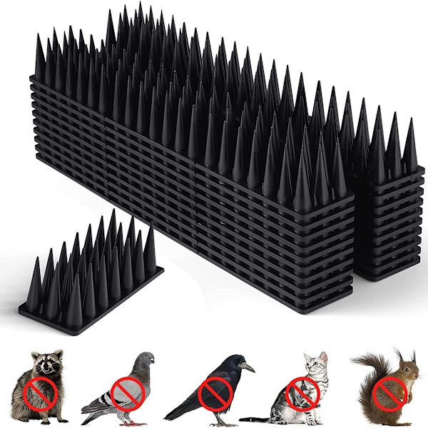 5,7 meter - anti-klatre piggspiker - SK419 fuglespiker svart
