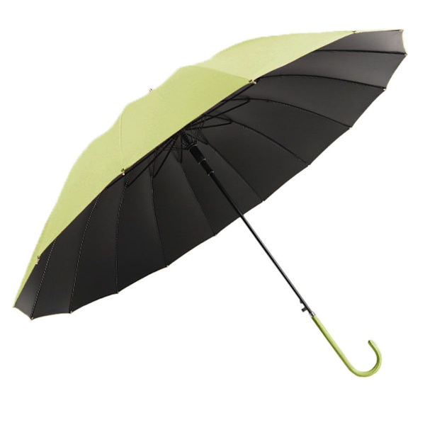 Langsigtet paraply, parasol, Strike Pack stof, jern grøn KLB