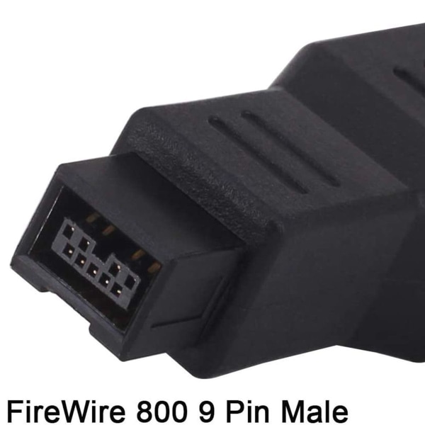FireWire IEEE 1394 Type A 400 6-pin hun til 1394 Type B 800 9-pin