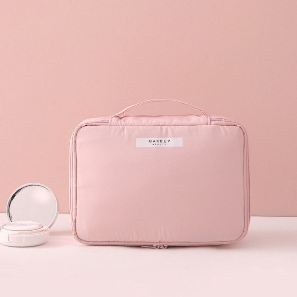 Meikkipussi Kosmetiikkalaukku Naisille Matkakosmetiikkalaukku Pinkki