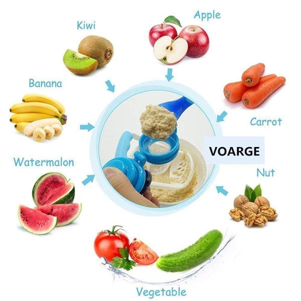 Voarge Sut (3 STK), Frugtsuger Sweetie Food Silikone KLB