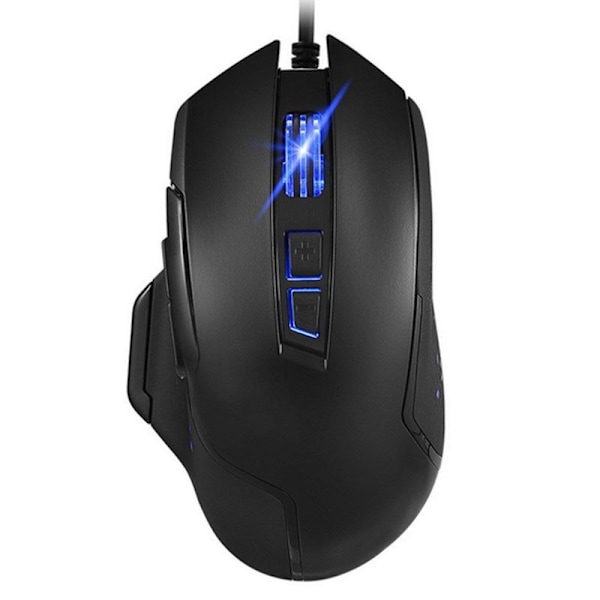 Gaming mus med led-lys, programmerbar, ergonomisk