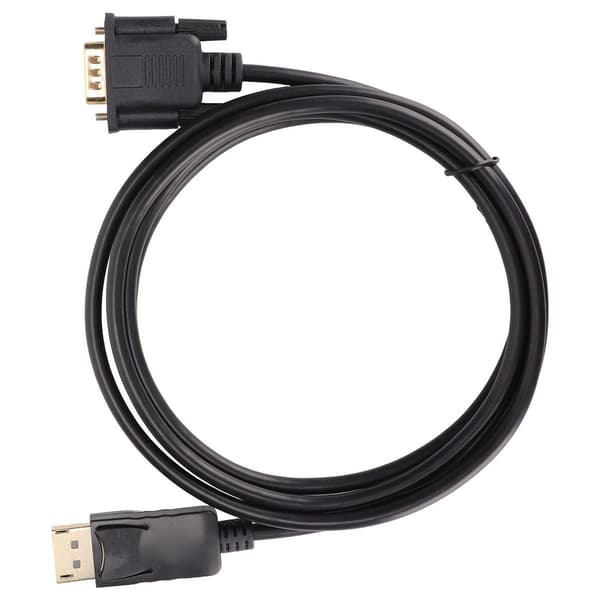 DP til VGA adapterkabel, han til han, HD 1080p, forgyldt KLB