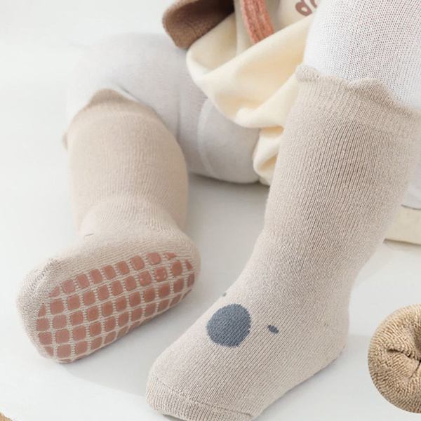 Puuvillavauvansukat Uudet liukumattomat sukat pojille ja tytöille Khaki KLB