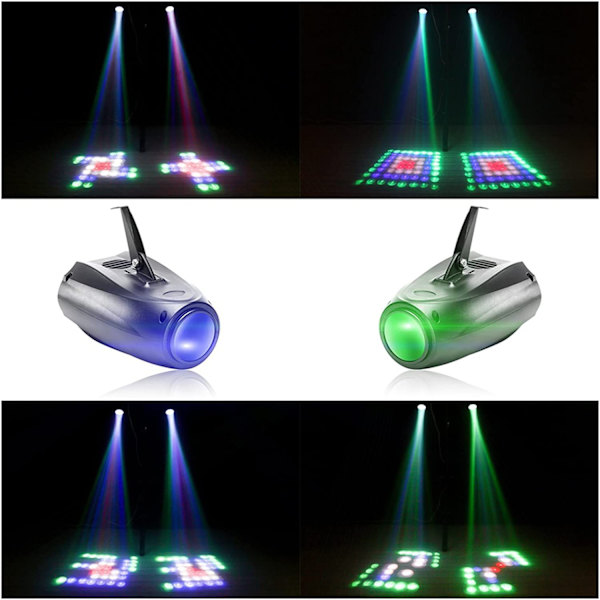Lavavalon RGBW 64 LED -kuvaprojektori, pieni ilmalaiva, valaistusohjaus syntymäpäiväjuhliin, diskojuhliin ja DJ:lle