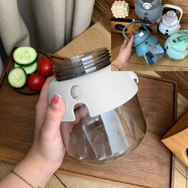 Stor kapacitet bärbar vit vattenflaska 1500ml KLB