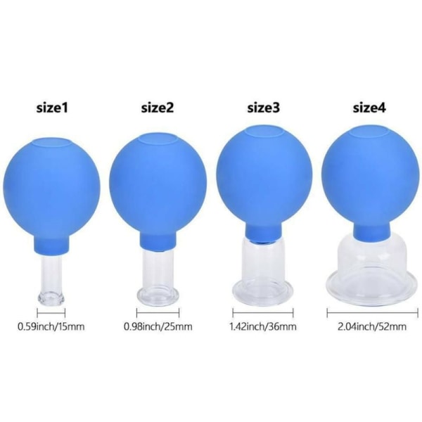 4 stk. cupping glas cupping glas sæt med sugebold cupping vakuum