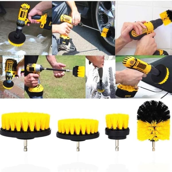 Pcs Drill Brush Attachment - Power Scrubbing for Cleaning Bathroom, KLB