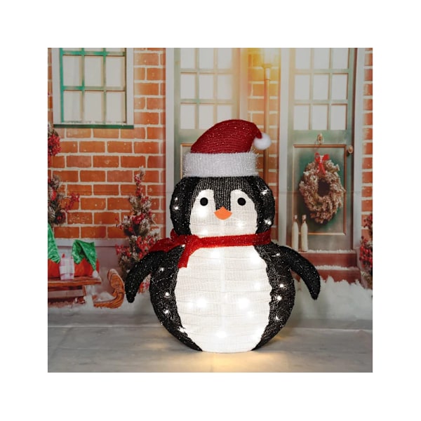 Jul LED-Ljus Snögubbe, Jul LED, Tomte Utomhus, Vikbar och Utdragbar, IPX65 Vattentät