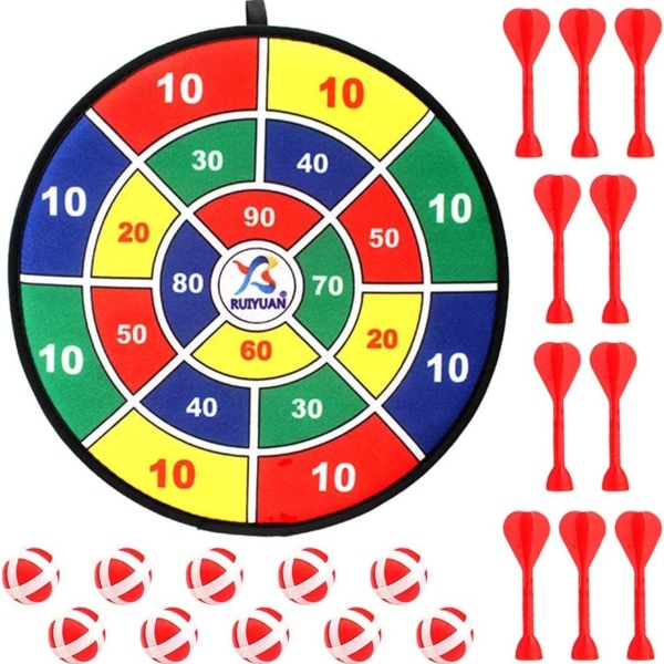 Children's dart board for indoor and outdoor hanging, safe board games KLB