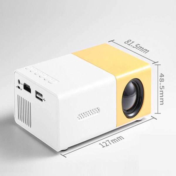 Miniprojektor - Bærbar 1080P filmprojektor, kompatibel med smarttelefoner og bærbar PC