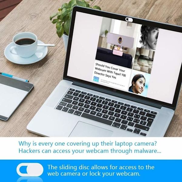 Webcam cover til bærbar computer, webcam cover (8 stk.) ultra tynd passer til Echo Spot