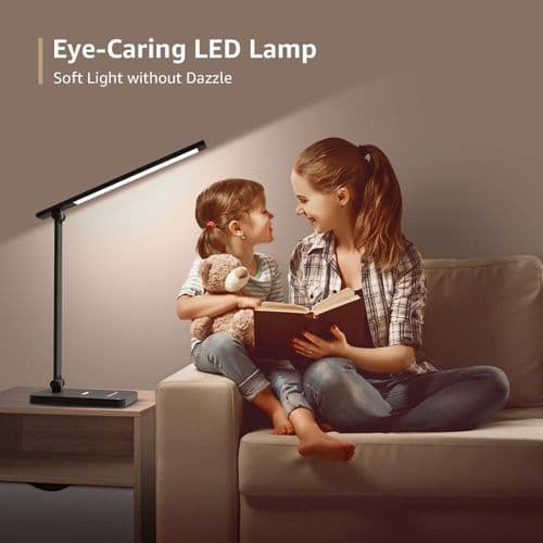 Skrivebordslampe, LED-bordlampe, dæmpbare lysstyrkeniveauer, dagslyslampe, øje