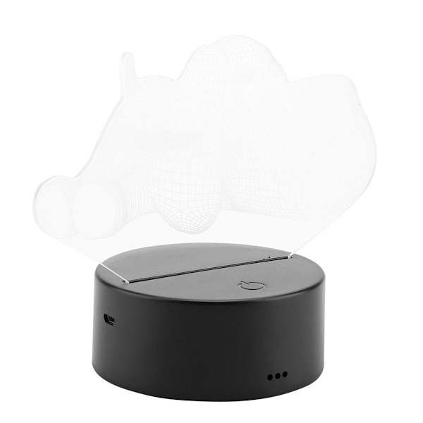 USB-lampfot med sju färger, touch-switch, 3D akrylpanel KLB