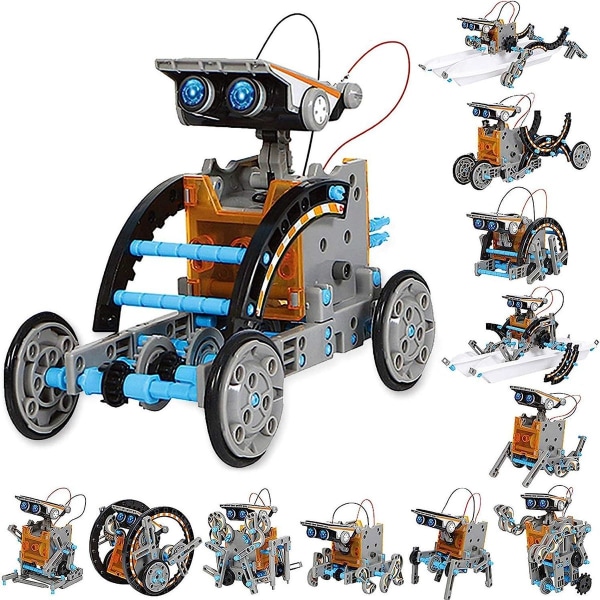 Solar Robot Toy for Kids, 12 in 1 Toy Robot Kit, KLB